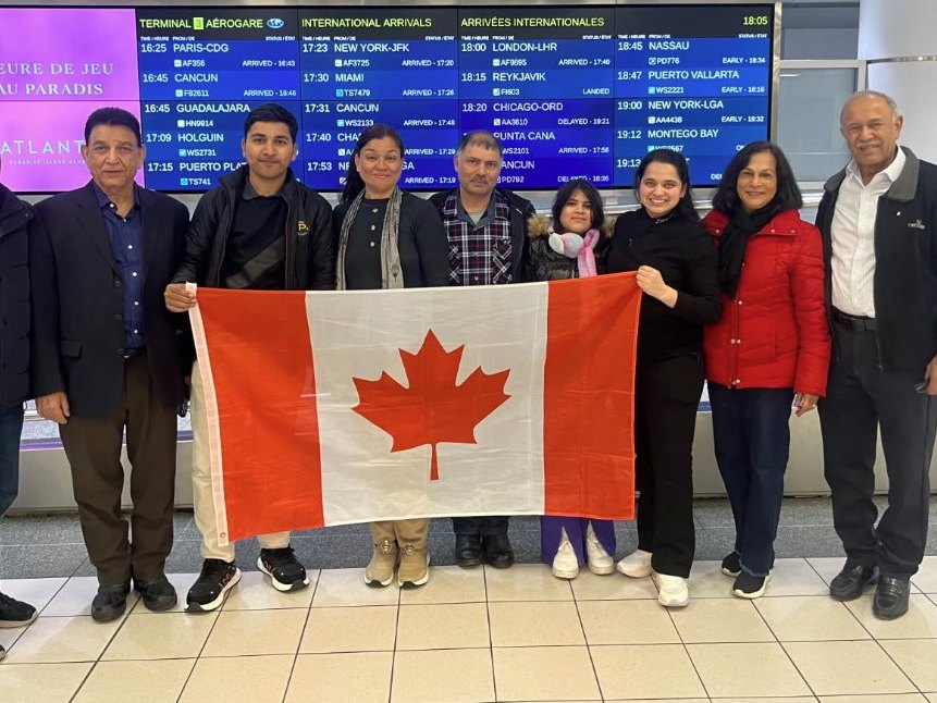 The D'Souza family reunited in Canada